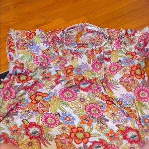 Rose & Olive Floral Multicolor Blouse
